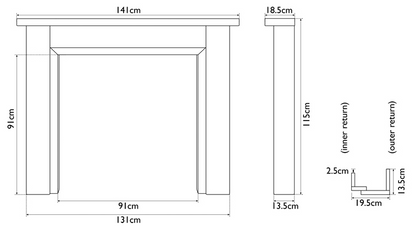 Carron Kedleston Wooden Fireplace Surround