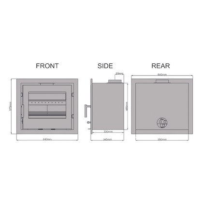 Saltfire CS7 Inset KW DEFRA Multi-fuel Stove