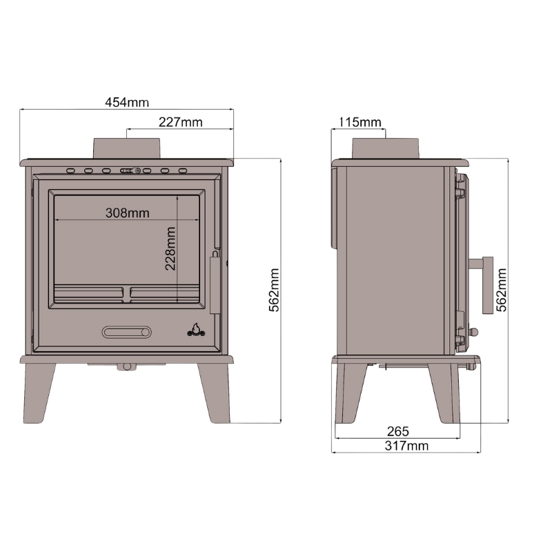 Saltfire Classic 5kW DEFRA Multifuel ECO Stove