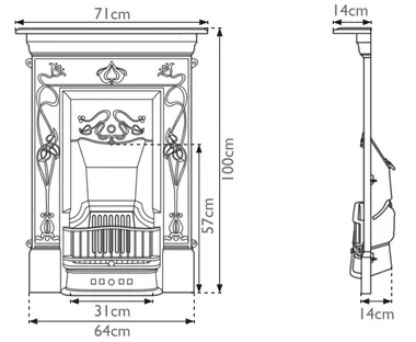 Carron The Crocus Combination Cast-Iron Fireplace - RX066/RX247