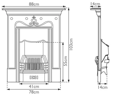 Carron Tulip Cast Iron Combination Fireplace