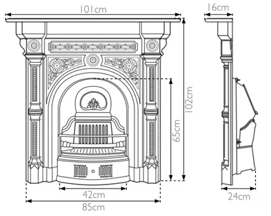 Carron Tweed Cast Iron Combination Fireplace