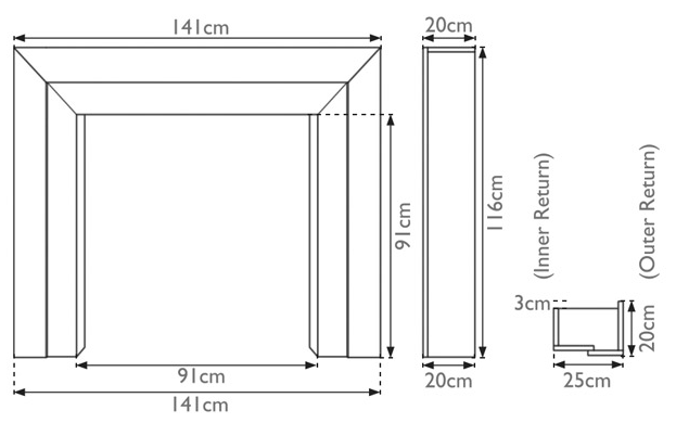 Carron Vermont Wooden Fireplace Surround