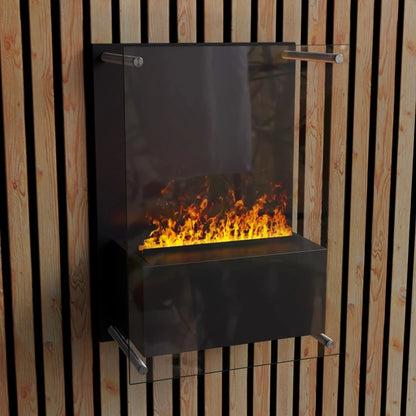 Yosemite - Wall-mounted Water Vapour Fireplace in Black