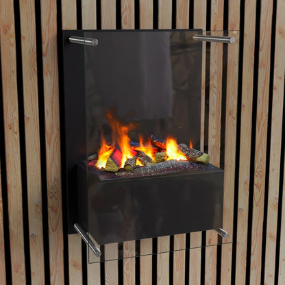 Yosemite - Wall-mounted Water Vapour Fireplace in Black