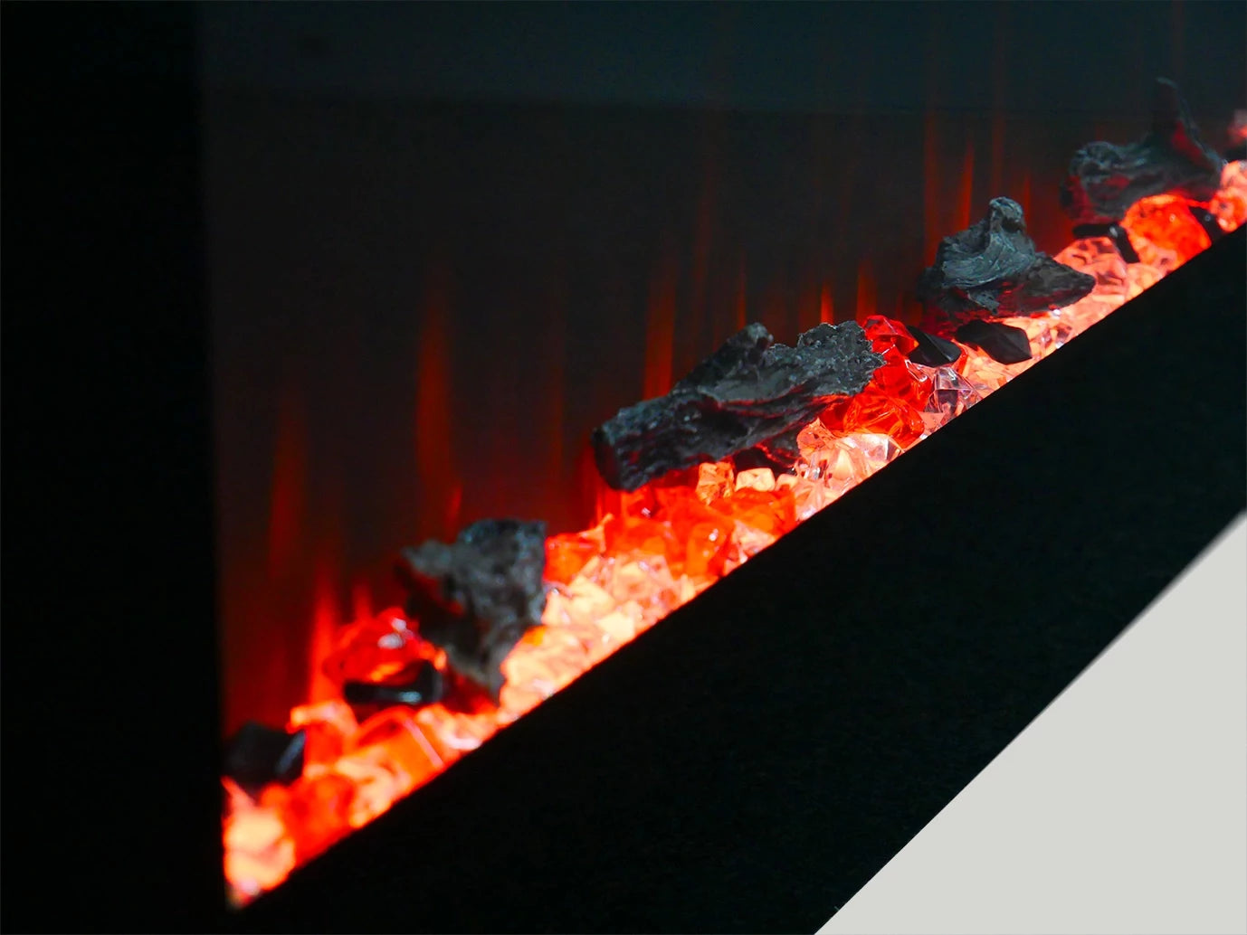 Azurite 213 cm - Wall-mounted Electric Fireplace