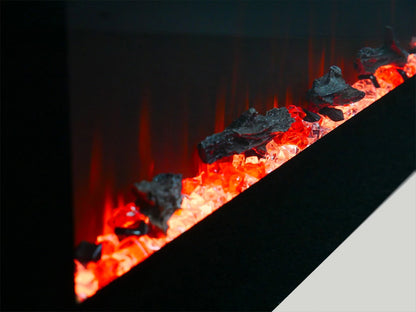 Azurite 127 cm - Wall-mounted Electric Fireplace