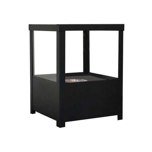 Square Table Bio Fireplace - Black