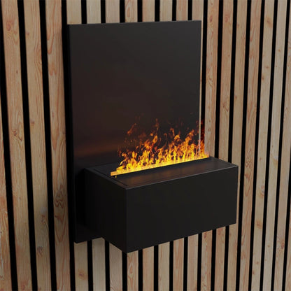 Brekke - Wall-mounted Water Vapour Fire in Black