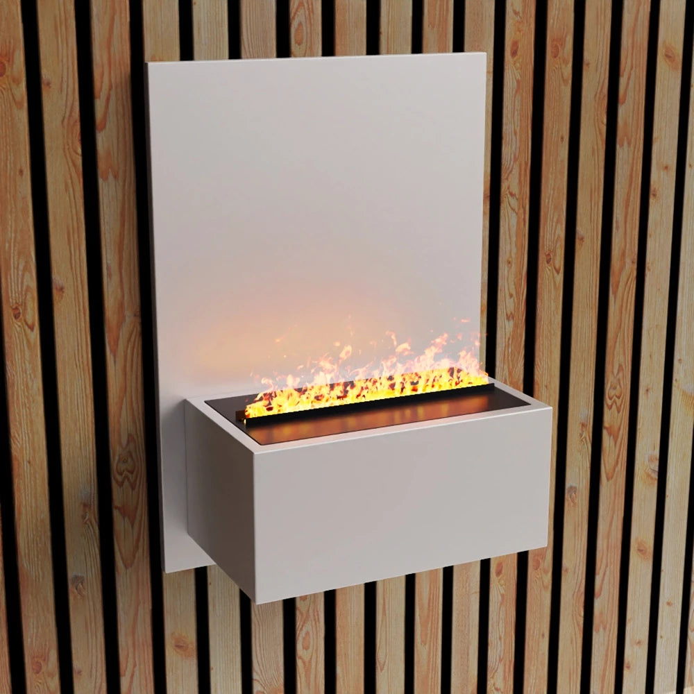 Brekke - Wall-mounted Water Vapour Fire in White