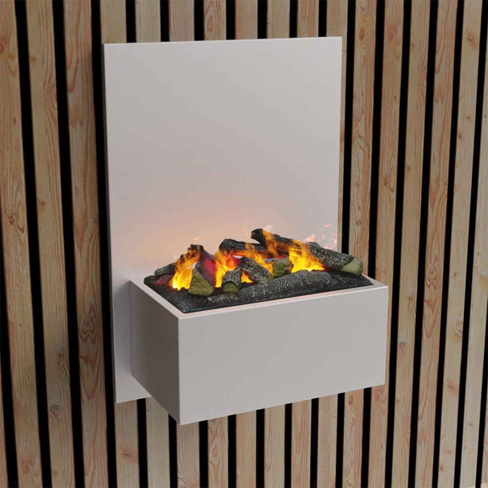 Brekke - Wall-mounted Water Vapour Fire in White