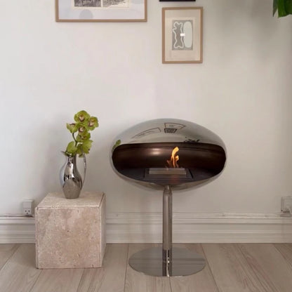 Cocoon Pedestal - Polished Steel