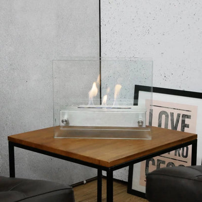 Bio Fireplace - Steel and Glass