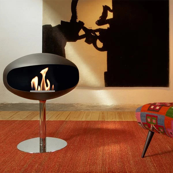 Cocoon Pedestal - Matte Black with Steel Pedestal