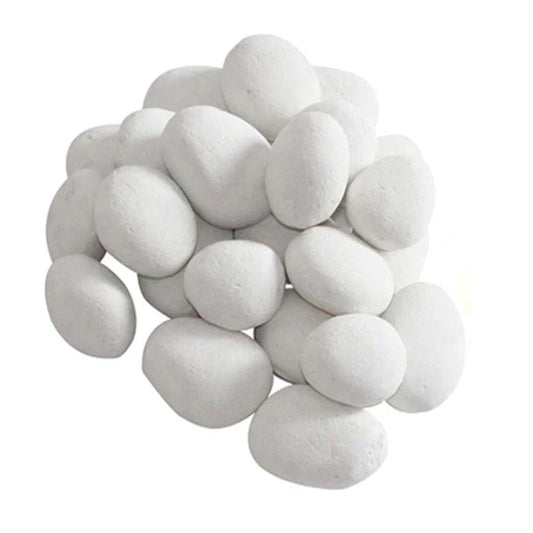 Ceramics Pebbles White - 24 Pieces