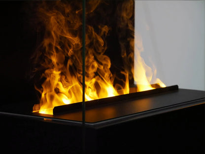 Yosemite - Wall-mounted Water Vapour Fireplace in Black